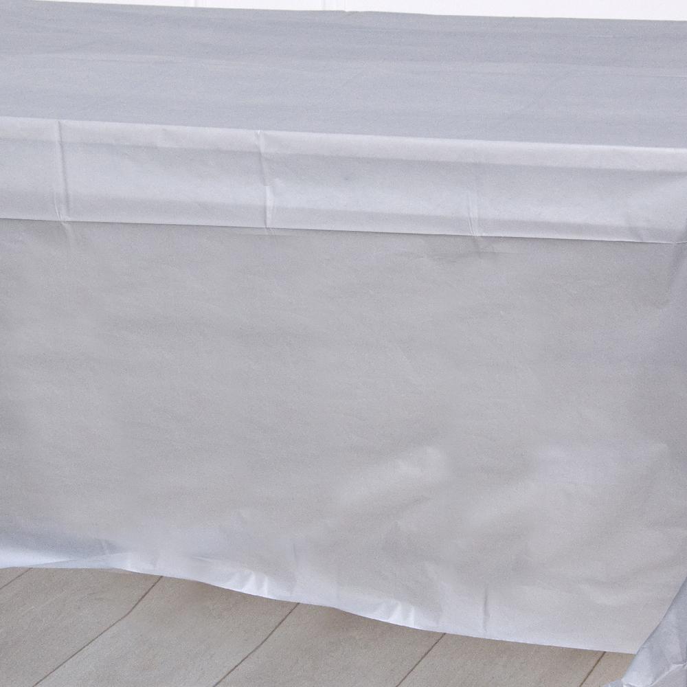 Click to view product details and reviews for Paper Party Table Cover Silver.