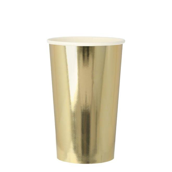 Gold Highball Cups X8