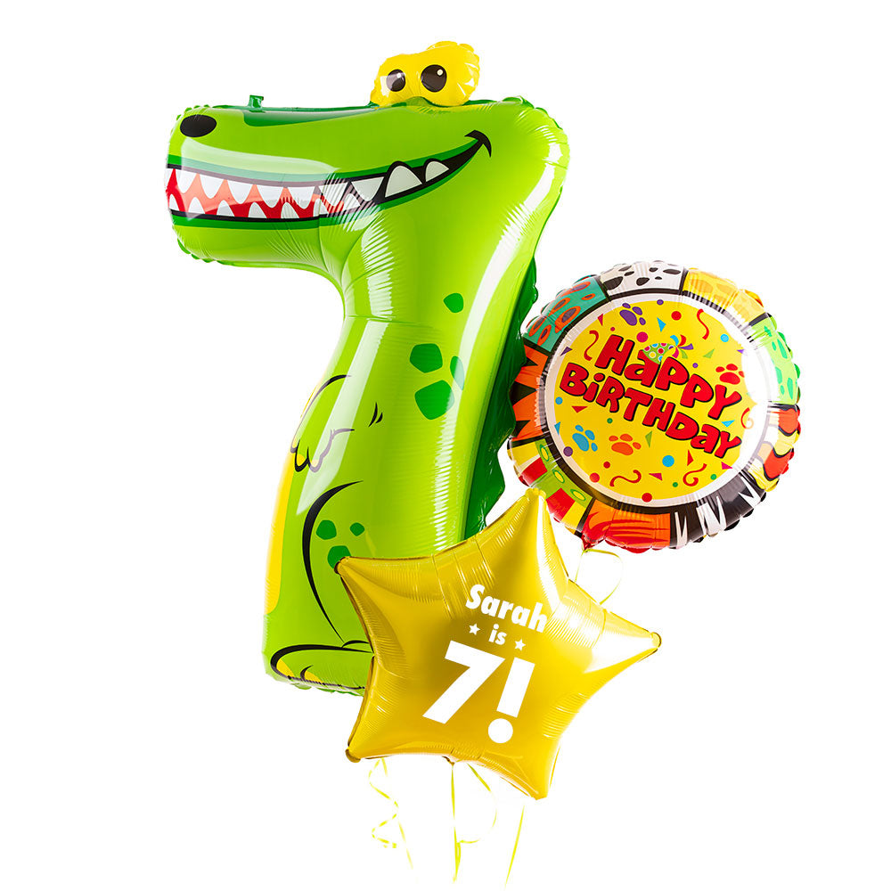 7th Birthday Animaloon Balloon Bunch