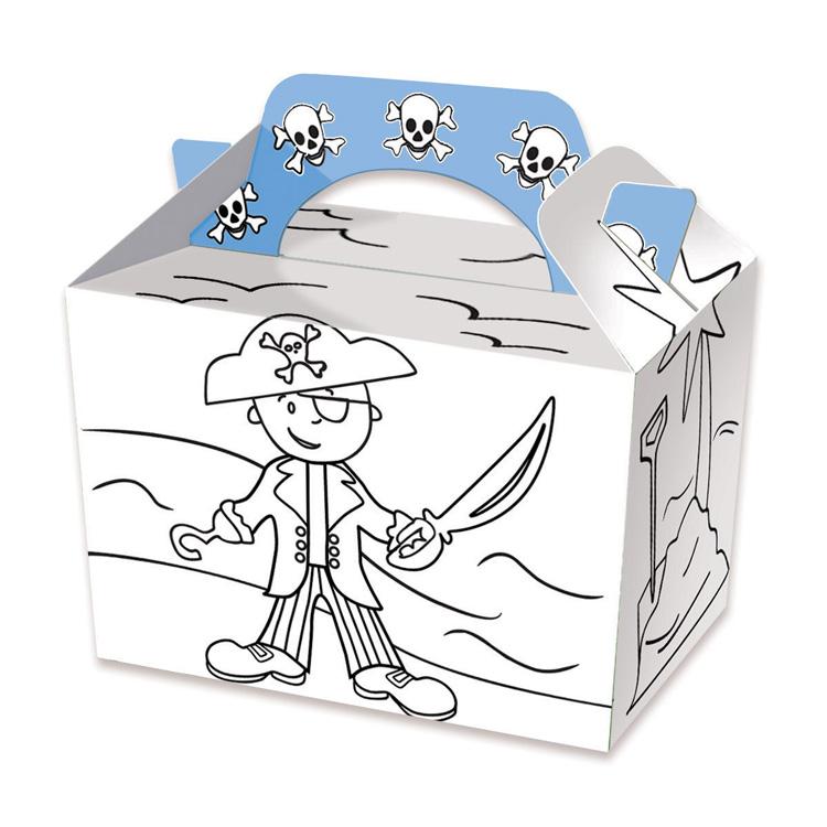 Pirate Colour In Party Boxes X4