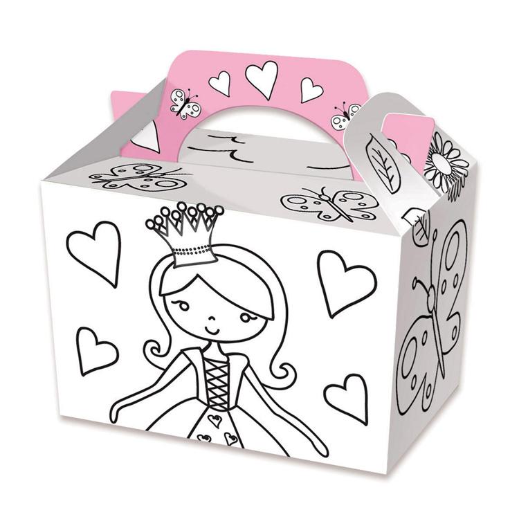 Colour In Princess Party Boxes X8