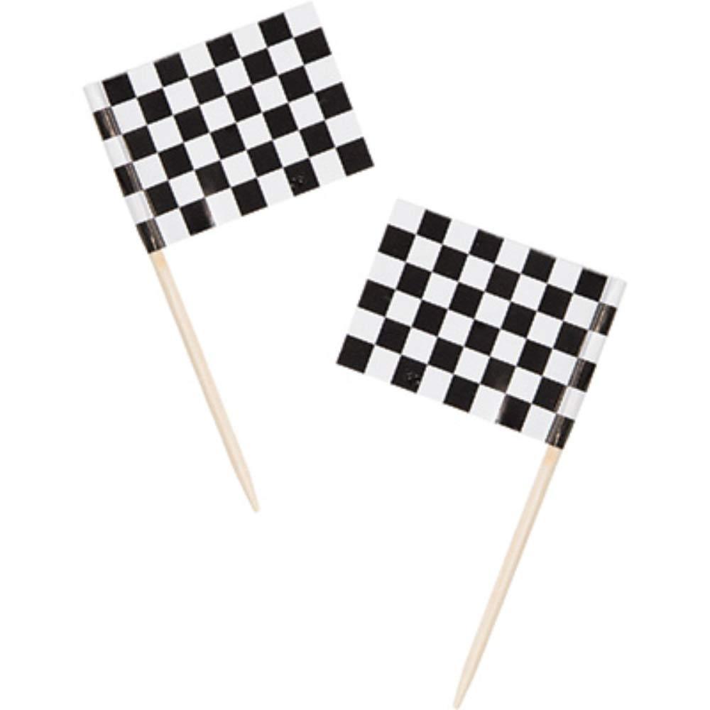 Click to view product details and reviews for Racing Stripes Chequered Flag Picks X50.