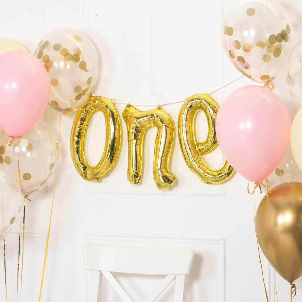 One Air Filled Foil Phrase Balloon Bunting Gold Each