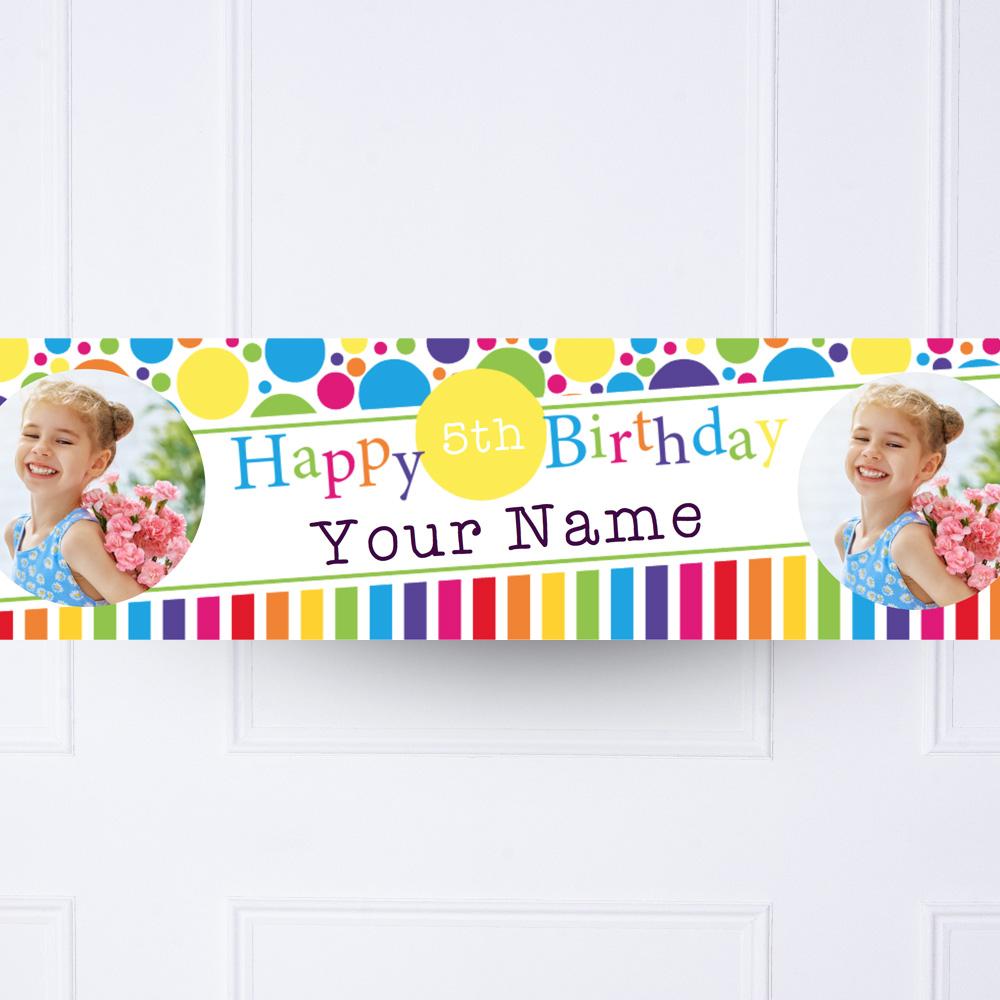 Click to view product details and reviews for Kids Bright And Bold Personalised Party Banner.