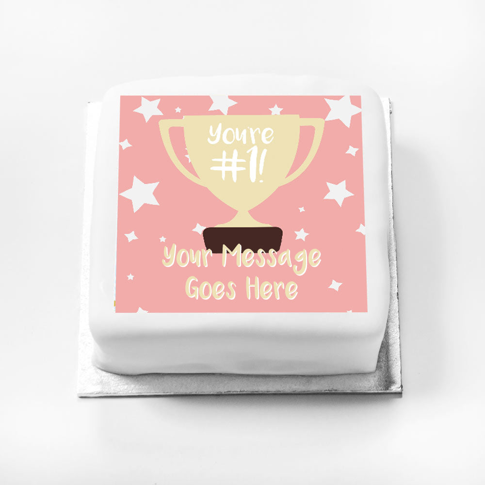 Click to view product details and reviews for Personalised Message Gift Cake – Youre Number 1 Pink.
