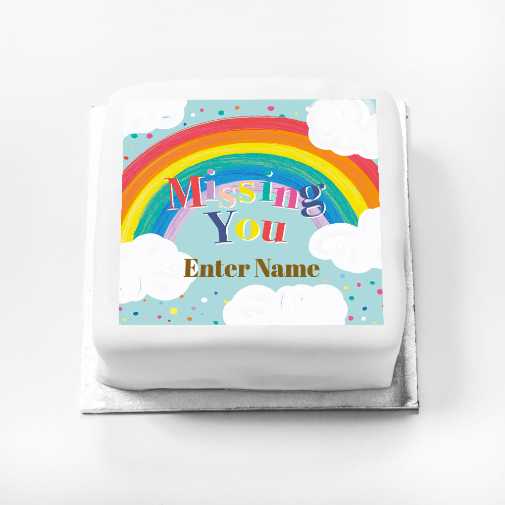 Click to view product details and reviews for Personalised Slogan Gift Cake – Rainbow Blue.