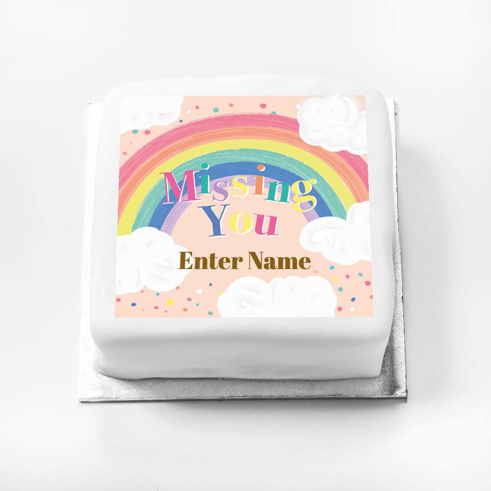 Click to view product details and reviews for Personalised Slogan Gift Cake – Rainbow Pink.