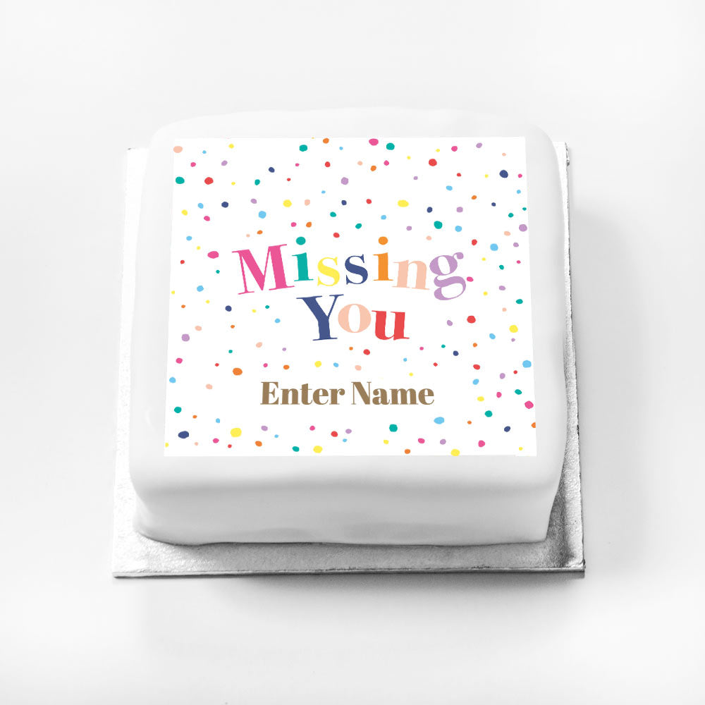 Click to view product details and reviews for Personalised Slogan Gift Cake – Pastel Dots.