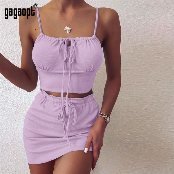 purple two piece outfit