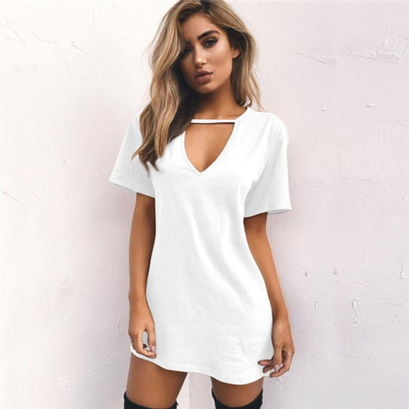 sexy white shirt dress
