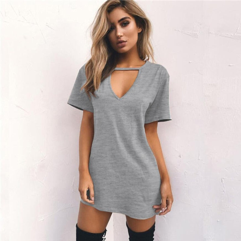 choker t shirt dress