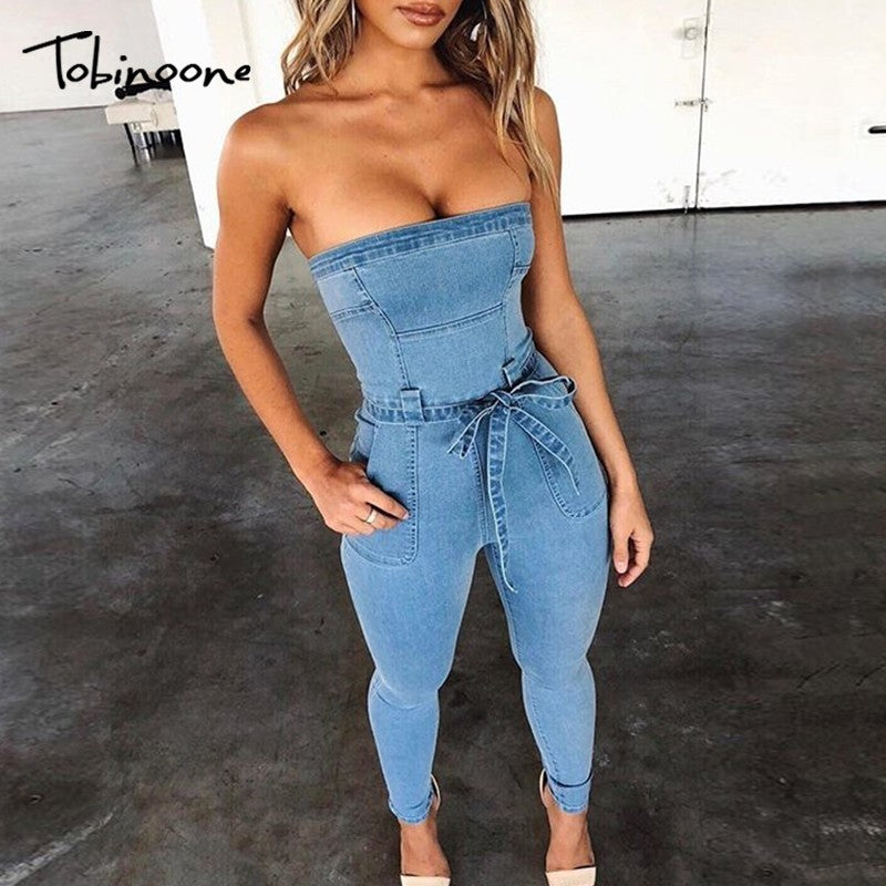 sexy denim rompers