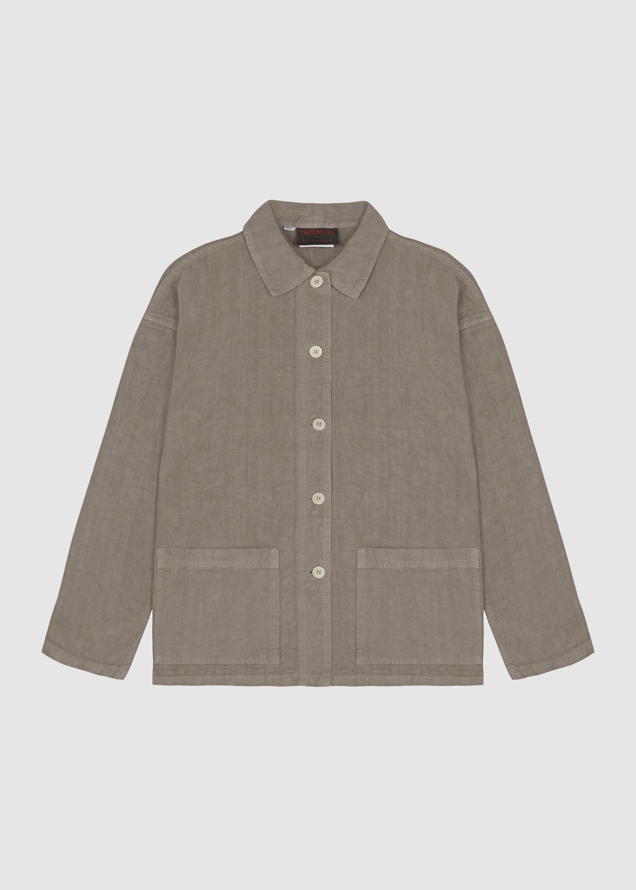 French Workwear Jacket, Navy Linen | Vetra | Aimé London