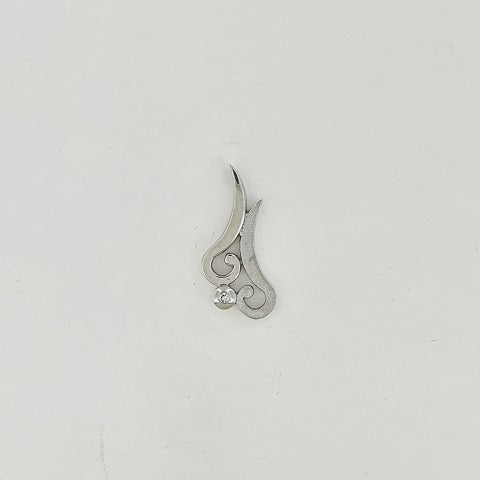 Diamond 9ct Gold Koru Pendant – The Goldsmiths Gallery Limited