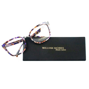 William Morris Black Label Model BL053 Black Floral Glasses