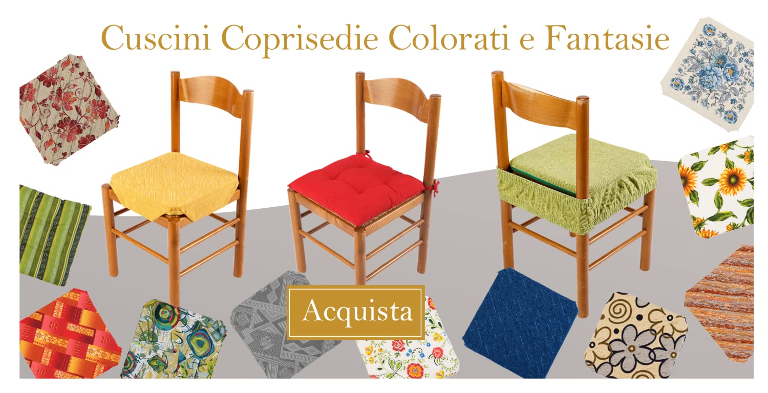 Cuscini Coprisedia Cucina con Alette  Copri Sedie Cucina Maremosso –  HomeLife Italy