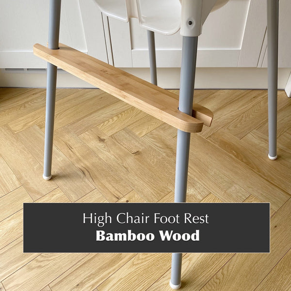 this is our IKEA High Chair Foot Rest - Bamboo Wood