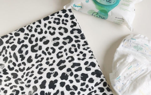 leopard print portable changing pad 