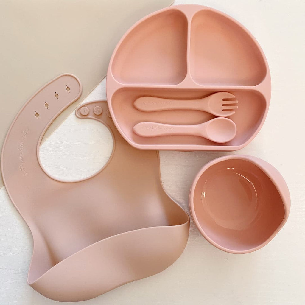 Baby Bar & Co Silicone Baby Utensils Set - Taupe