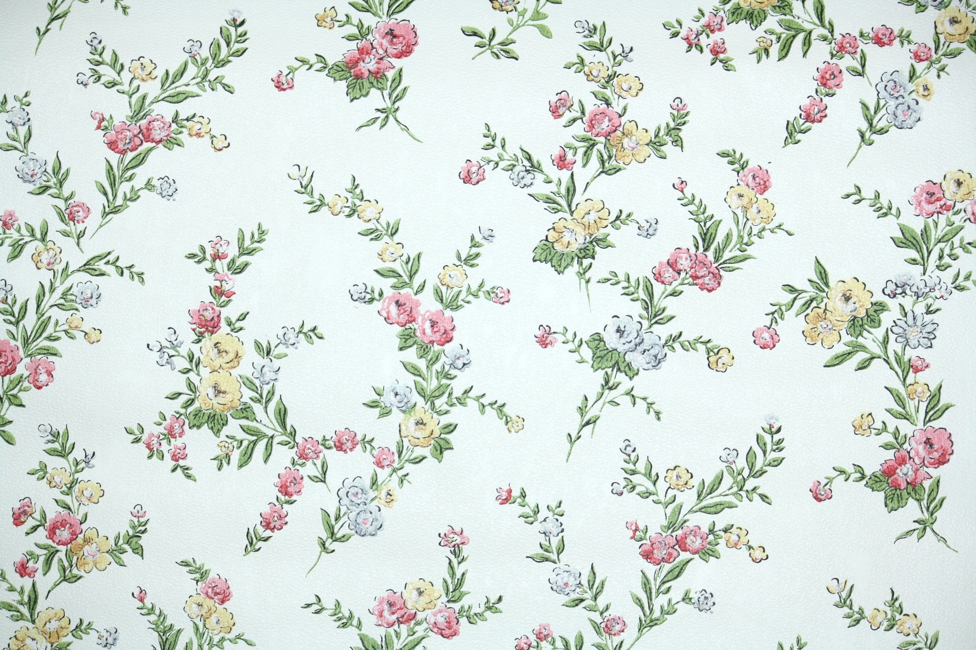 1970s Floral Vintage Wallpaper – Hannah's Treasures Vintage Wallpaper