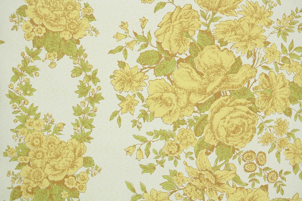 1960s Floral Vintage Wallpaper – Hannah's Treasures Vintage Wallpaper