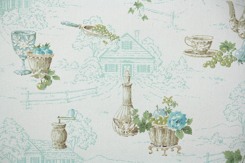 1960s Kitchen Vintage Wallpaper – Hannah’s Treasures Vintage Wallpaper