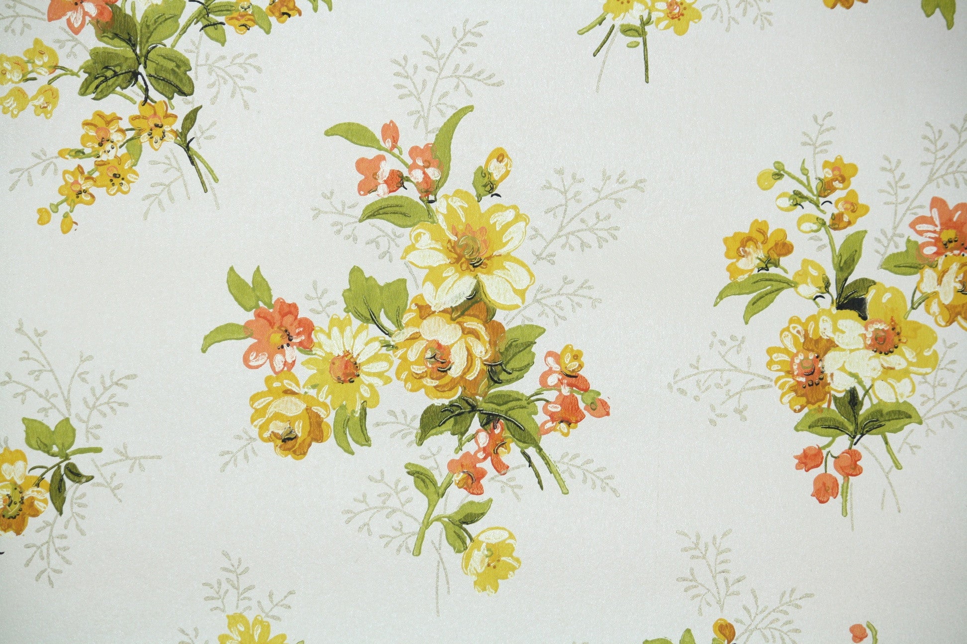 1960s Floral Vintage Wallpaper – Hannah’s Treasures Vintage Wallpaper