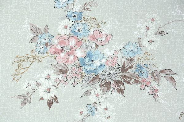 1950s Floral Vintage Wallpaper – Hannah's Treasures Vintage Wallpaper