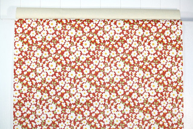 1970s Floral Vinyl Vintage Wallpaper – Hannah's Treasures Vintage Wallpaper