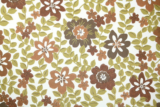 1970s Floral Vintage Wallpaper – Hannah’s Treasures Vintage Wallpaper