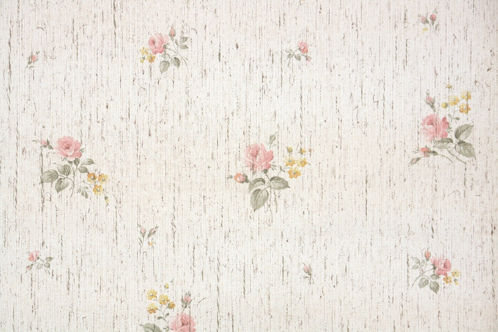 1980s Floral Vintage Wallpaper – Hannah's Treasures Vintage Wallpaper