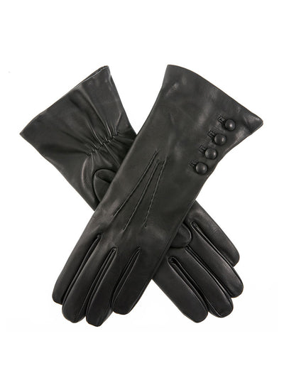 Gants Femme tactiles Cuir doublés Noir