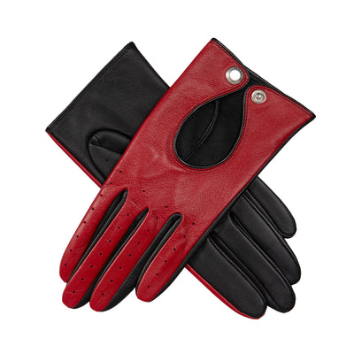 Gants de conduite en cuir de mouton marron sans doigts