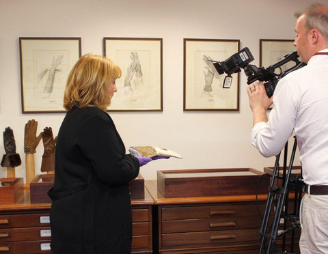 Filming Queen Elizabeth's II's Coronation Gloves with ITV News