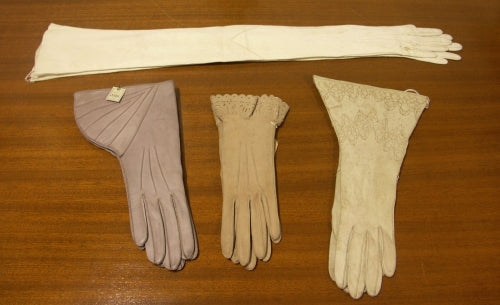 Selection of women's gloves from Dents museum collection