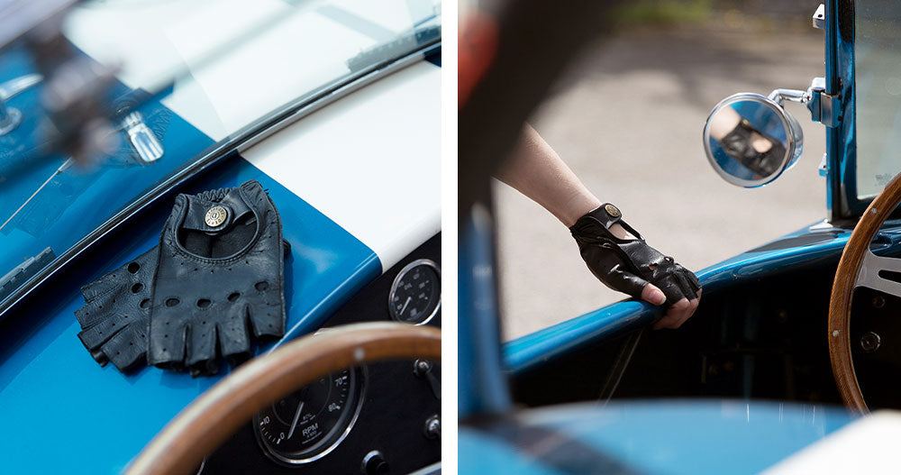 Lashana Women's Fingerless Leather Driving Gloves