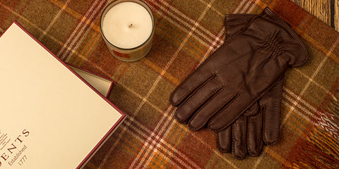 Men's Handsewn Cashmere Lined Deerskin Leather Gloves