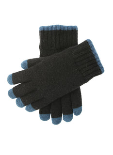 mens blue wool gloves