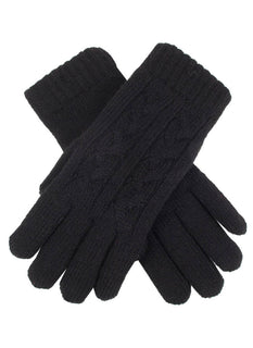 ladies cream knitted gloves