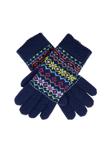 mens blue wool gloves