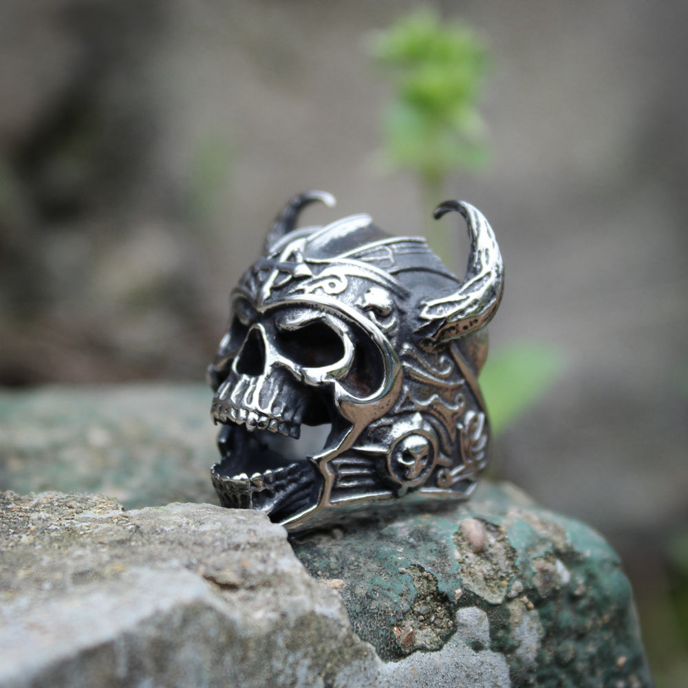 別倉庫からの配送 silver 925 Horn Skull 23号 vintageリング 580 tdh