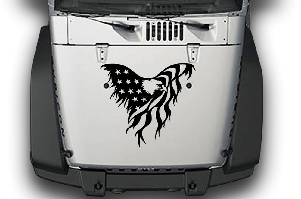 American Eagle Graphics Stickers JL Wrangler Hood decals 2018-Present