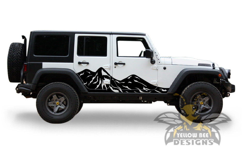 Big Mountains Graphics decals for Jeep JL Wrangler 2020, side stickers