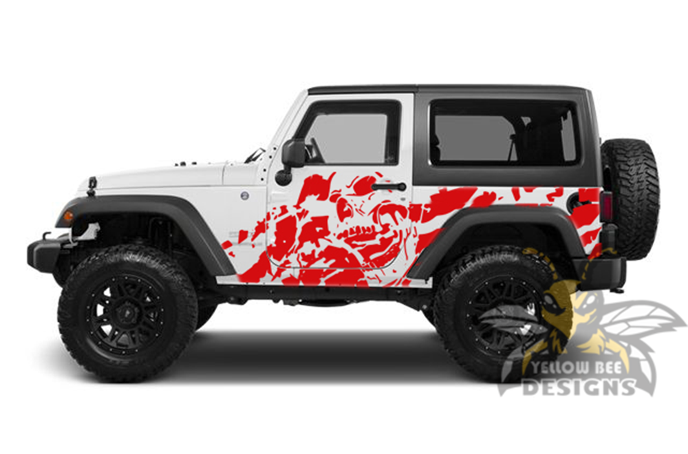 Nightmare Graphic decal For Jeep JK Wrangler stickers 2 Door 2007-2018