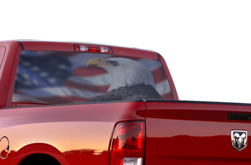 Fishing Perforated sun protection Decals Dodge Ram 1500 for Dodge Ram