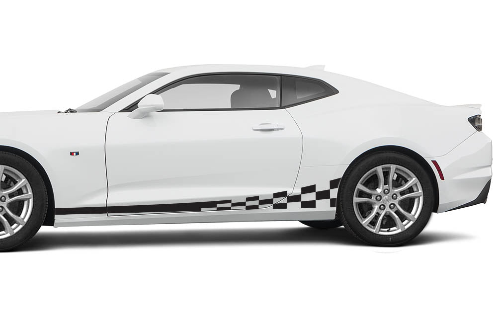 Wavy Side Stripes Graphics decals for chevrolet camaro