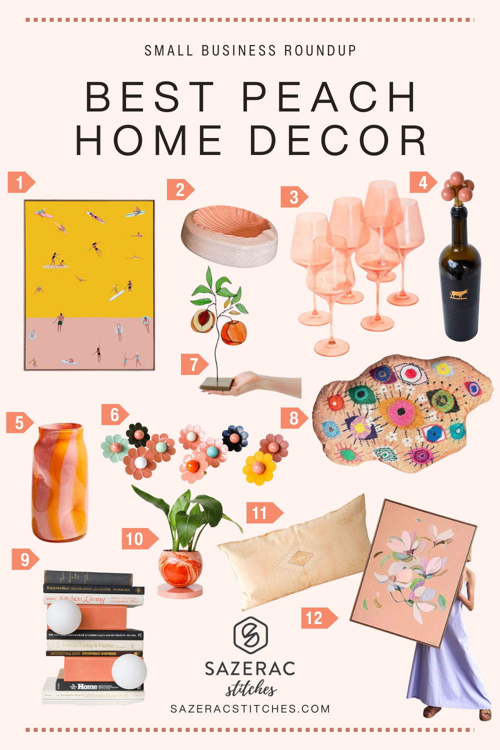 The Best Peach Home Decor from Small Businesses