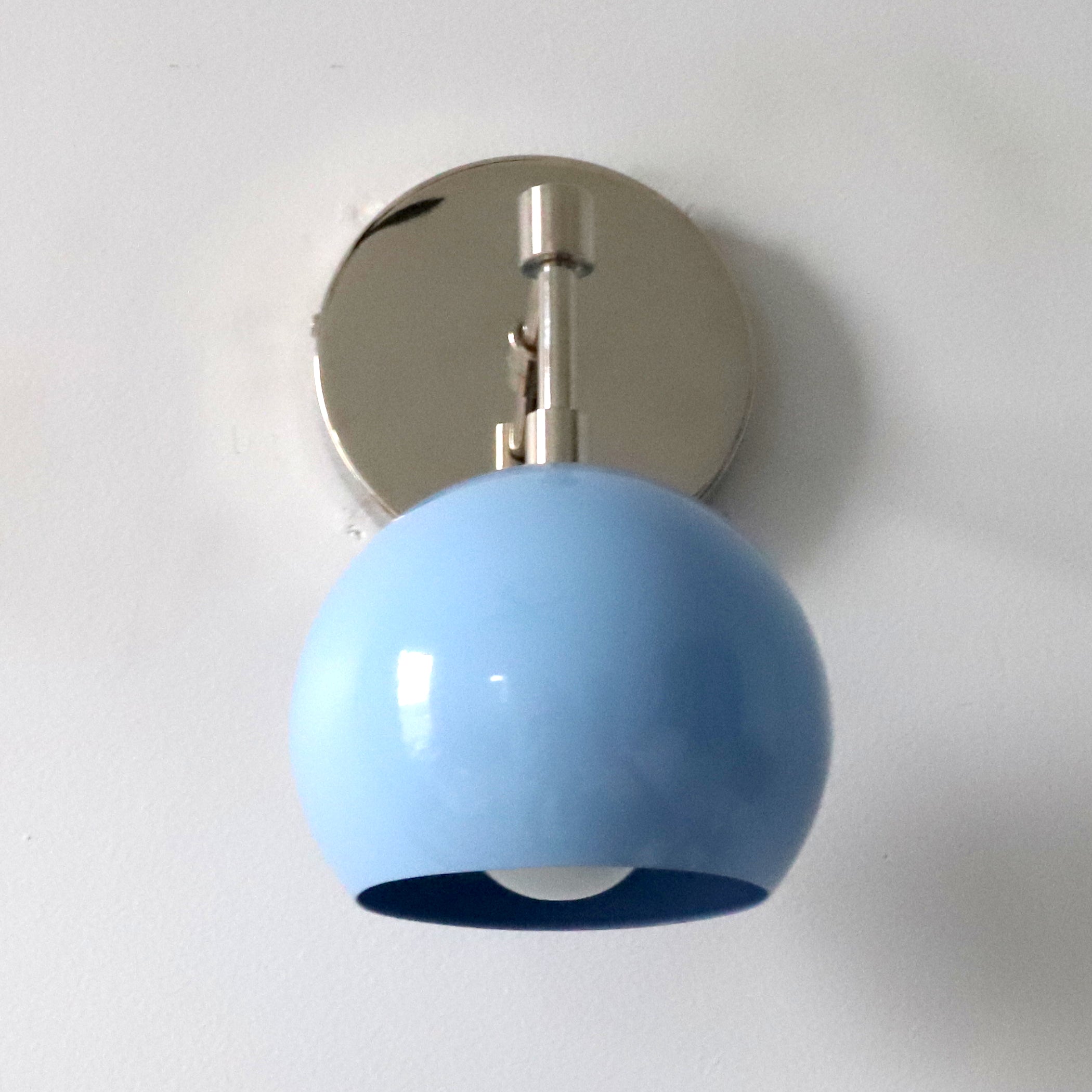 Loa Sconce with Celestial Blue Shade