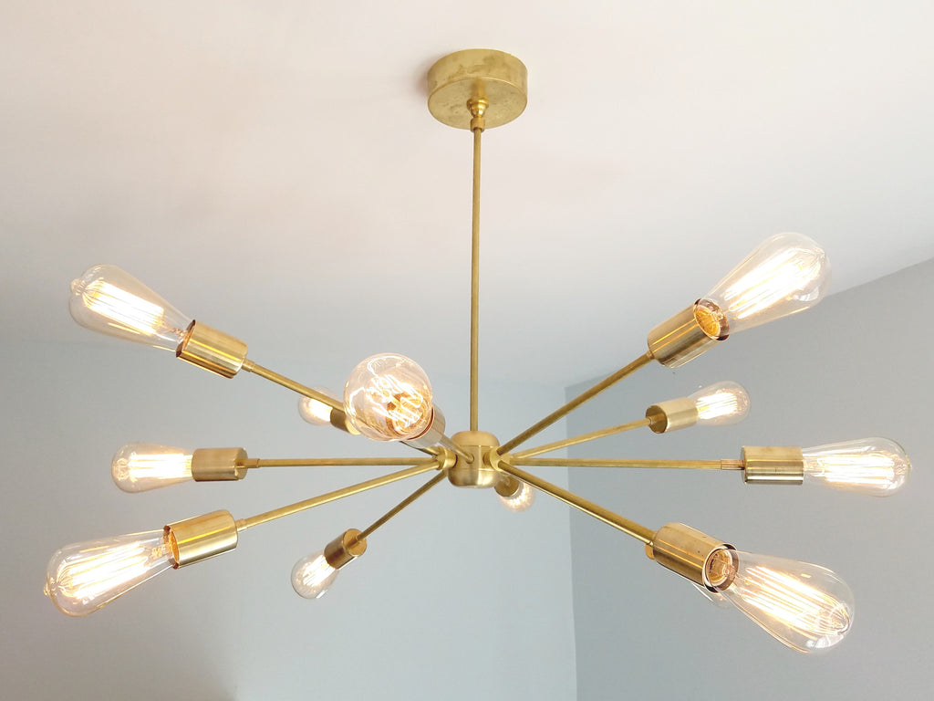 brass chandelier