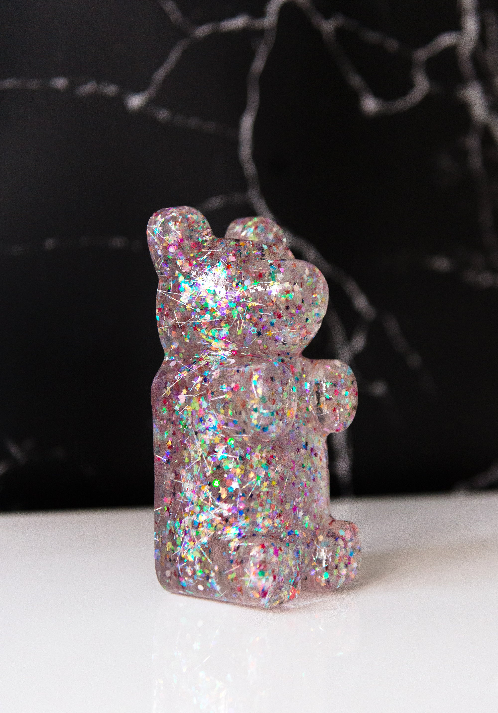 Rainbow Iridescent Glitter Bear